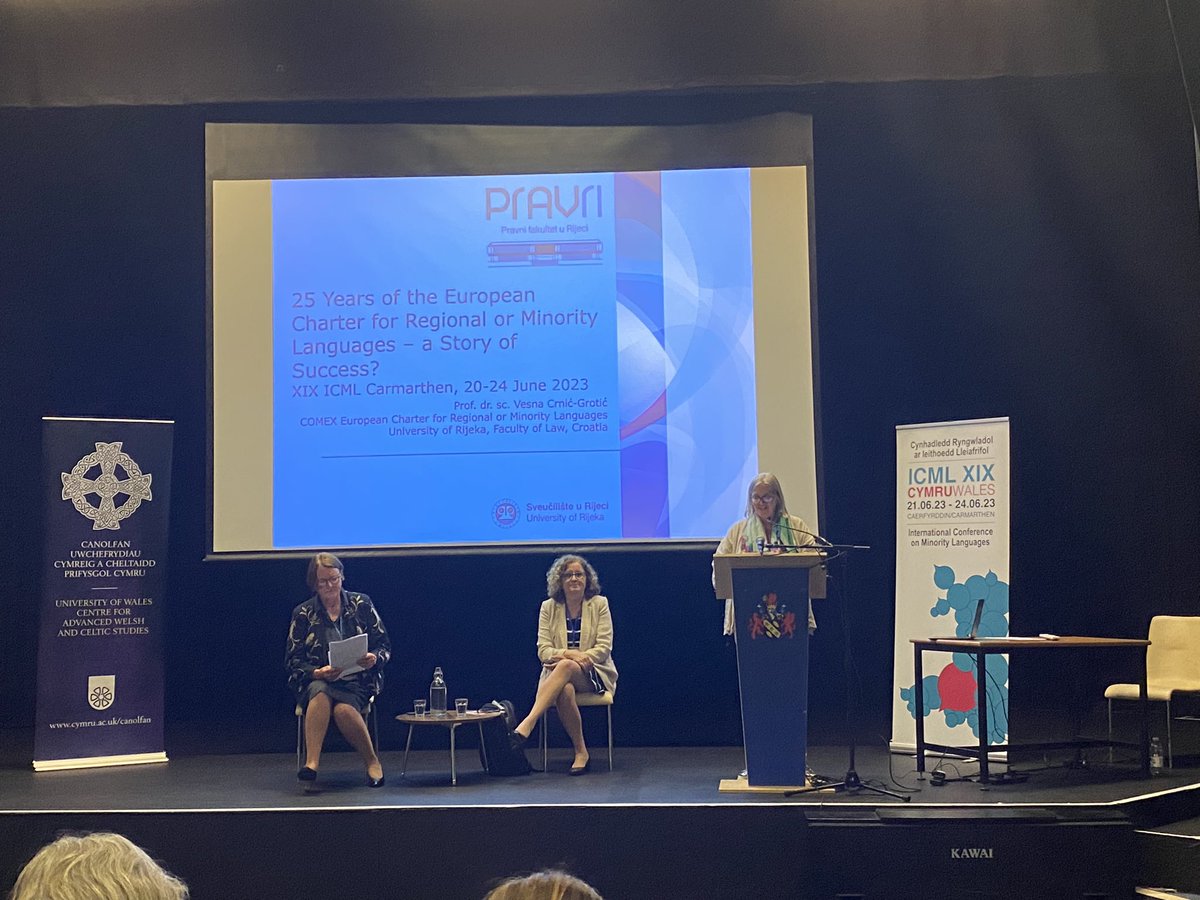 kelennomp's tweet image. 25 years  of the European Charter for Regional or Minority Languages- a Story of Success ? 
Intervention of Vesna Crnić-Grotić @ICML2023 
France signed the Charter in 1999 and never ratified it due to article 2 of the French constitution &quot;French is the language of the Republic&quot;