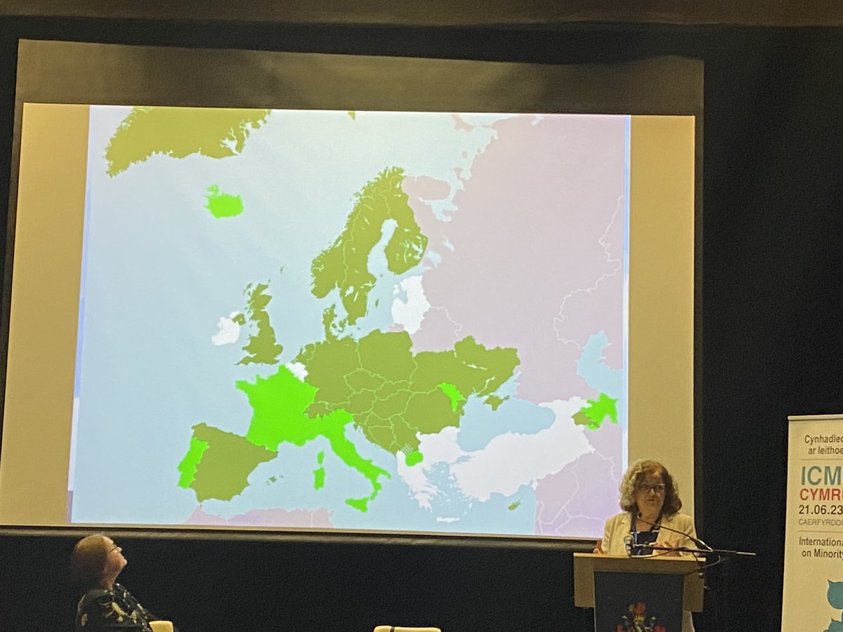 kelennomp's tweet image. 25 years  of the European Charter for Regional or Minority Languages- a Story of Success ? 
Intervention of Vesna Crnić-Grotić @ICML2023 
France signed the Charter in 1999 and never ratified it due to article 2 of the French constitution &quot;French is the language of the Republic&quot;