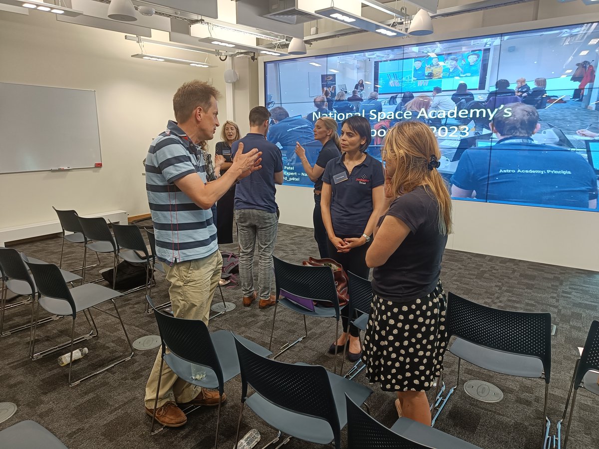 UKSpaceAcademy's tweet photo. It's all go at Day 1 of our Space to Learn Symposium! We're so excited to finally be here and meet our incredible Space Advocates in person 🚀💫🪐🥳
#NSAS23 #SpacetoLearn #scienceeducation #STEM https://t.co/sErlj0WZbK