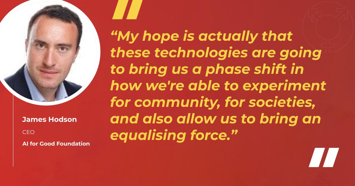 FightPoverty's tweet photo. "My hope is actually that these technologies are going to bring us a phase shift in how we're able to experiment for community, for societies, and also allow us to bring an equalising force." @hodsonlabs from AI for Good Foundation

#BFP_Live #BFP_Global #ArtificialIntelligence #socialimpact