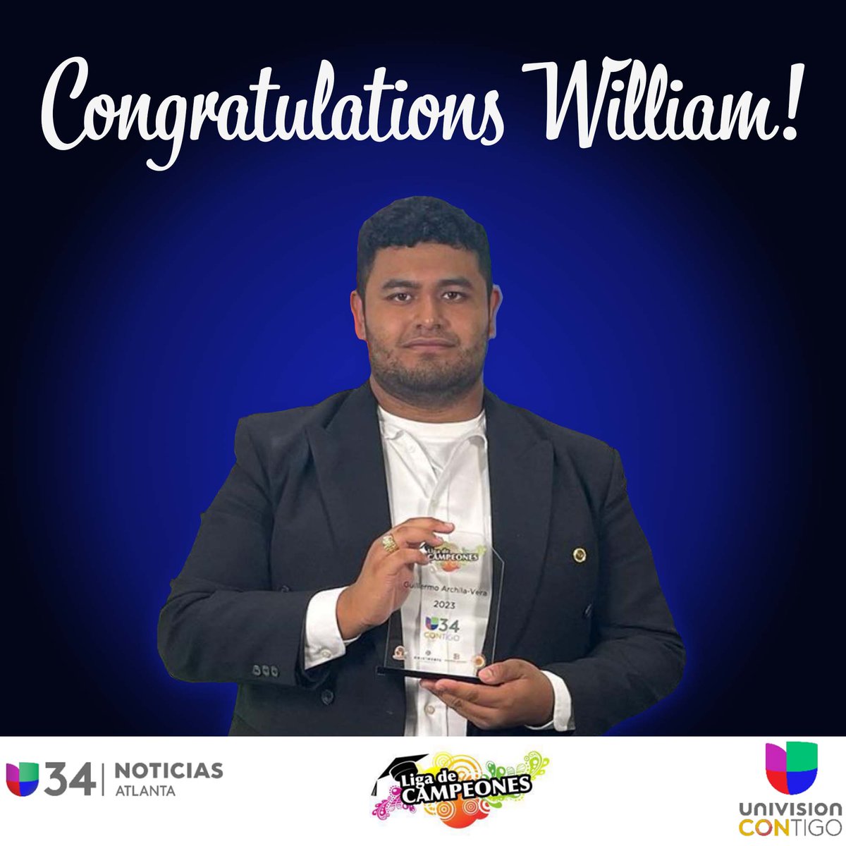 TheBandatWHS's tweet photo. We'd like to recognize and congratulate one of our band alumni! William Archila, (c/o '23/sax), was a recent winner of The “Liga de Campeones”. This program was founded with the purpose of helping Georgia's Hispanic youth achieve their college goals. Way to go, @WilliamArchil10 https://t.co/pKtVbLem4Q