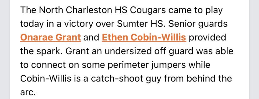 Onarae Grant (@onaraegrant) on Twitter photo Appreciate the write up !❤️
<a href="/PrepHoopsSC/">Prep Hoops South Carolina</a> <a href="/NCHSHOOPS/">North Charleston High School</a> <a href="/247JrBallers/">24/7 Jr Ballers</a> Appreciate the write up !❤️
<a href="/PrepHoopsSC/">Prep Hoops South Carolina</a> <a href="/NCHSHOOPS/">North Charleston High School</a> <a href="/247JrBallers/">24/7 Jr Ballers</a>