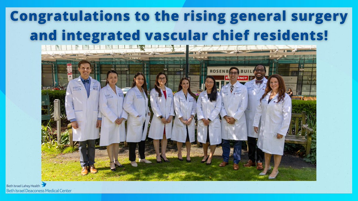 BIDMC Department of Surgery (@bidmcsurgery) on Twitter photo Congratulations to the new general surgery and integrated vascular chief residents! We are excited for the start of the new academic year.
<a href="/DonnaAlvinoMD/">Donna Alvino, MD</a> <a href="/j_broekhuis/">Jordan Broekhuis</a> <a href="/Omar_Haque/">Omar Haque, MD MPH</a> <a href="/j___wade/">Jacqueline Wade</a> <a href="/clmarcaccio/">Christy Marcaccio</a>
#BIDMC #risingchiefs #generalsurgery #integratedvascular Congratulations to the new general surgery and integrated vascular chief residents! We are excited for the start of the new academic year.
<a href="/DonnaAlvinoMD/">Donna Alvino, MD</a> <a href="/j_broekhuis/">Jordan Broekhuis</a> <a href="/Omar_Haque/">Omar Haque, MD MPH</a> <a href="/j___wade/">Jacqueline Wade</a> <a href="/clmarcaccio/">Christy Marcaccio</a>
#BIDMC #risingchiefs #generalsurgery #integratedvascular