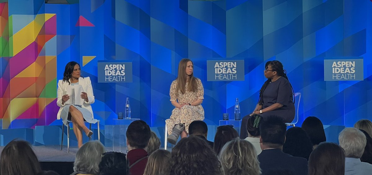 Thank you for shining a light on Olympian #ToriBowie’s tragic death and the importance of appropriate prenatal care for EVERY woman at @aspenideas #AspenIdeasHealth  @kwelkernbc @ChelseaClinton @ChanelPorchia @FemaleAthConf #2023FAC