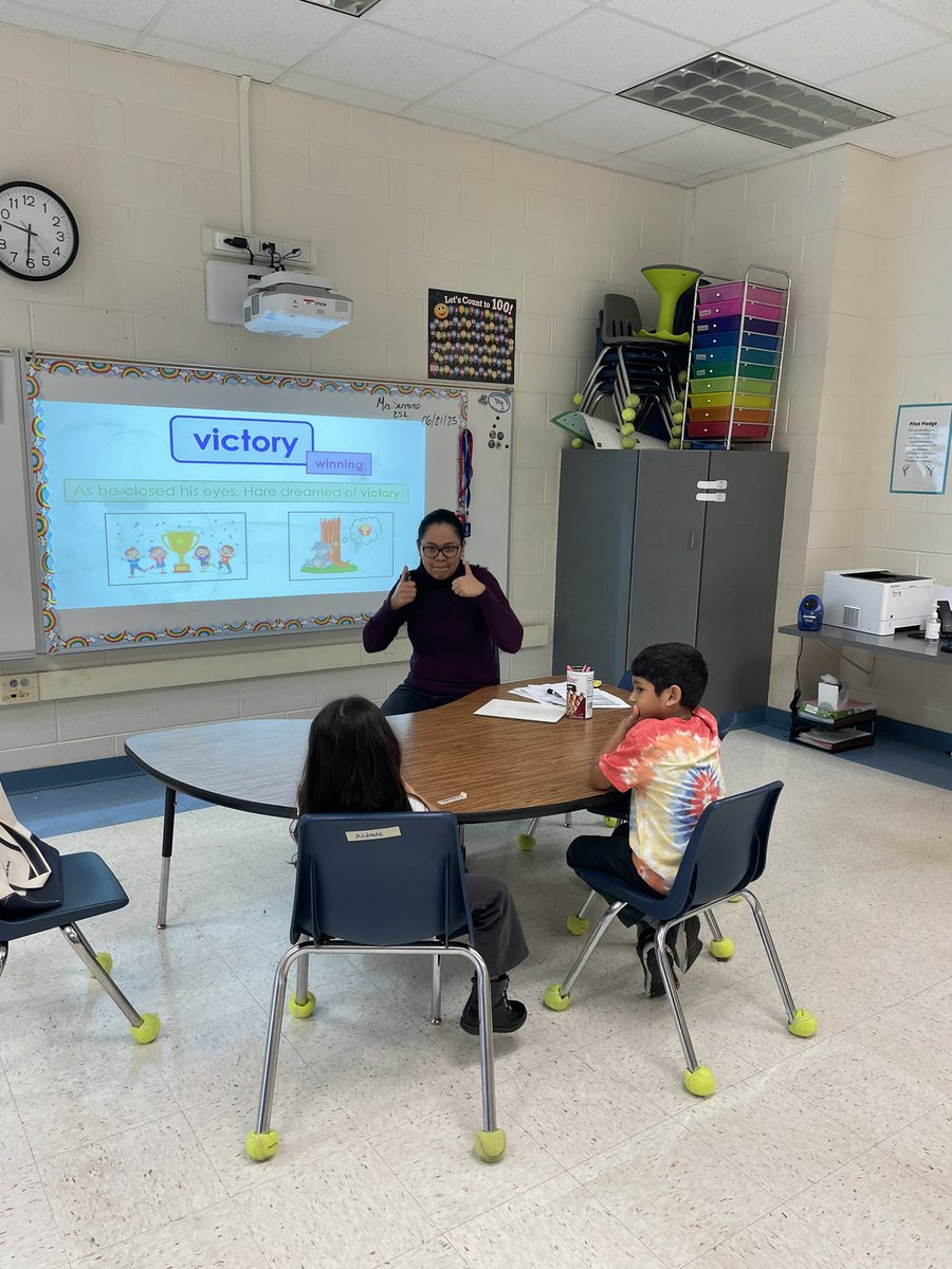 ellgcs's tweet image. Rising 1st graders in Ms. Serrano’s EL class at Pilot Elementary are getting ready to read fables! #3Ls @GCSchoolsNC @taperkin @jmaness4