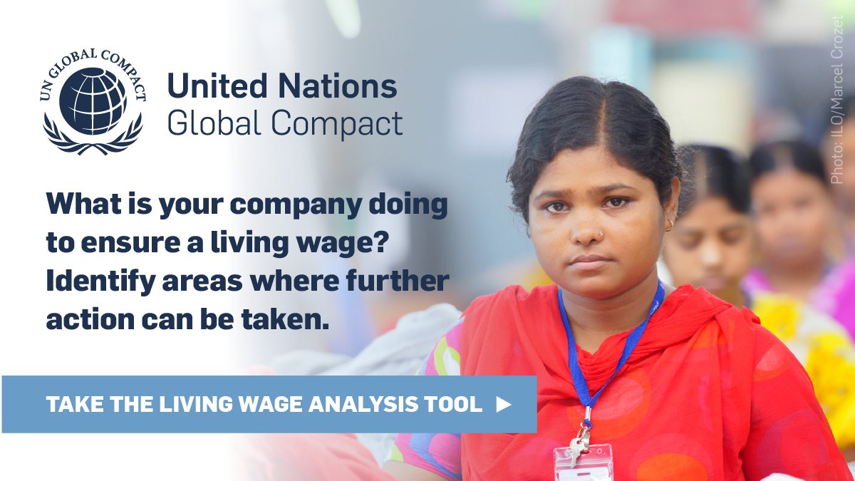 Improving the lives of the most vulnerable is a key theme across all 1️⃣7️⃣ SDGs. Ensuring a living wage is fundamental to a people-centred sustainability approach that leaves no one behind.

Identify areas for improvement with our #LivingWage Analysis Tool: livingwagetool.unglobalcompact.org