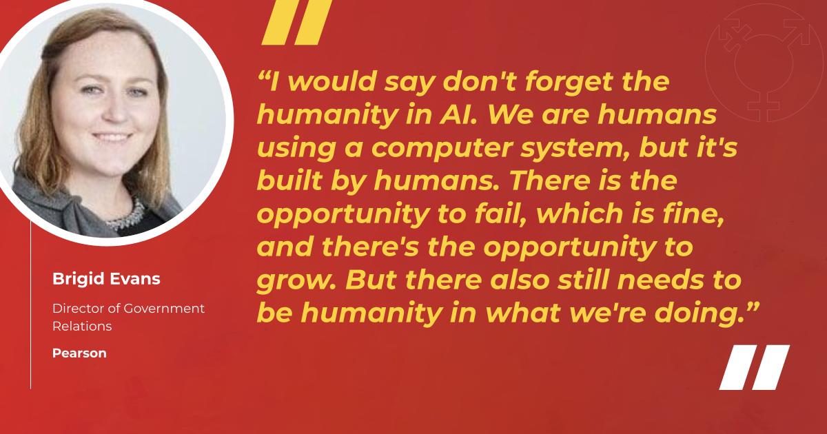 FightPoverty's tweet photo. "I would say don't forget the humanity in #AI. There is the opportunity to fail, which is fine, and there's the opportunity to grow. But there also still needs to be humanity in what we're doing." @be_brig @pearson

#BFP_Live #BFP_Global #socialimpact