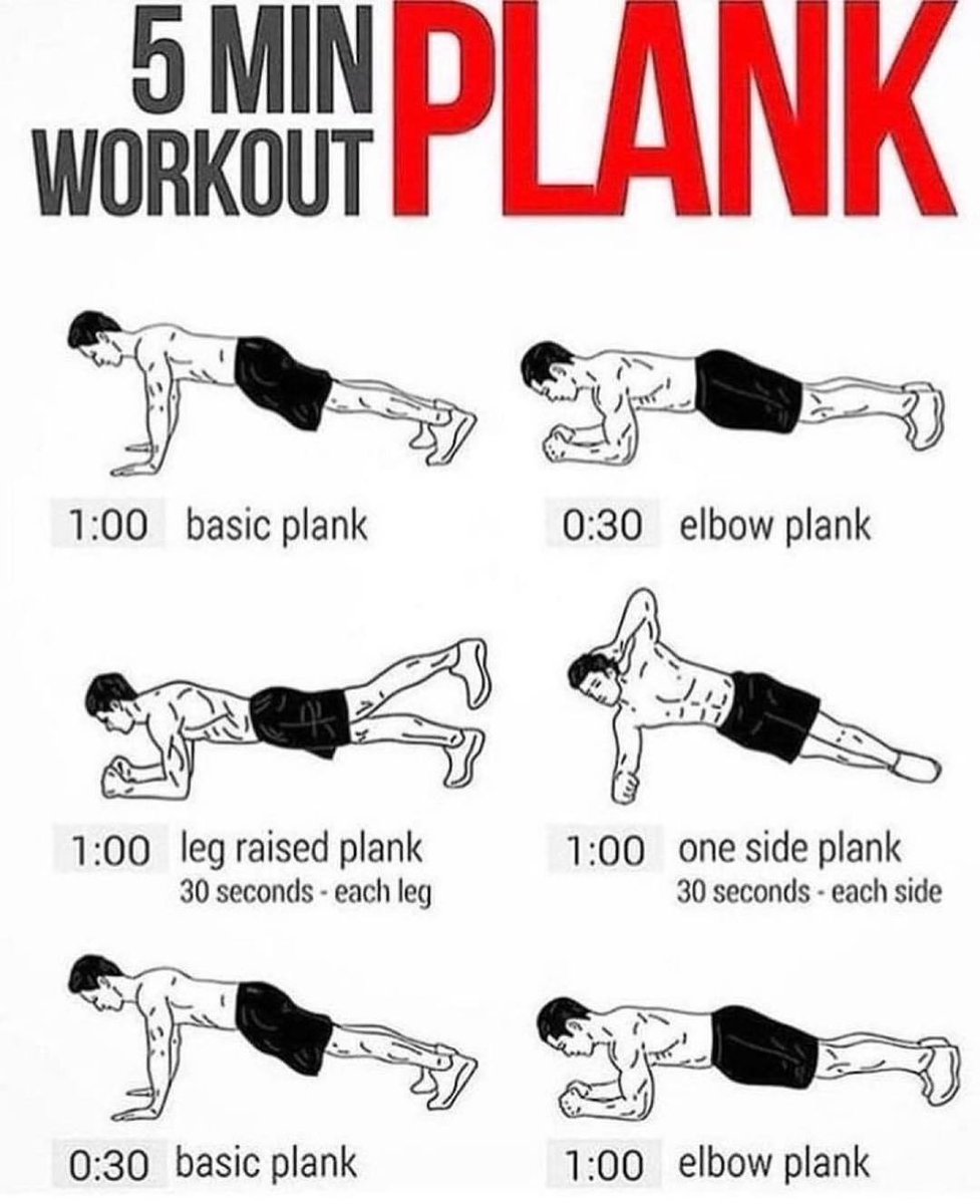 Do 5 Minutes Workout Plank Daily & Thank Me Later ...