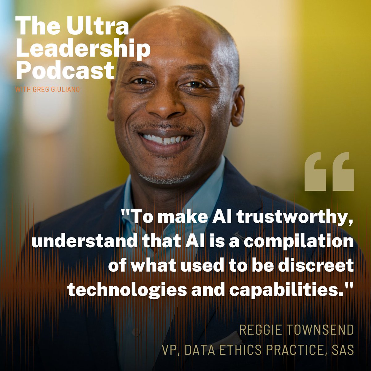ultraleadership's tweet photo. #Leadership in the Age of AI with Reggie Townsend is a don't-miss episode of the #UltraLeadership podcast. 

Subscribe. Listen. Review. Share. Thanks!

https://t.co/dTutMCz3nS

#executivecoaching #leadershipdevelopment #teams #mindfulness #author #leadchange #podcast https://t.co/Ex25fNf69c