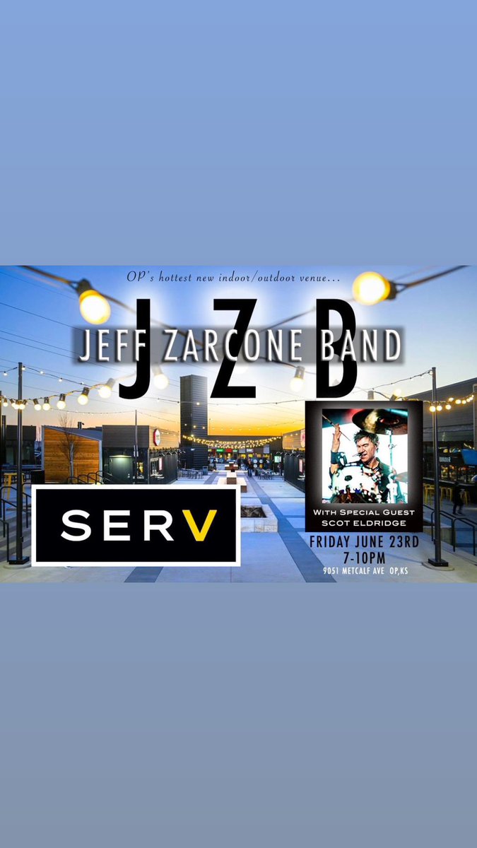 PromontoryKC's tweet image. Stop by SERV on Friday night to support our resident, Jeff Zarcone, and his band.  They have been a crowd favorite at some of our resident events and will not disappoint! 🎵 🎙️

#promontoryapartments #bandnight #fridayvibes #overlandpark #kcapartments #nowleasing #luxuryliving