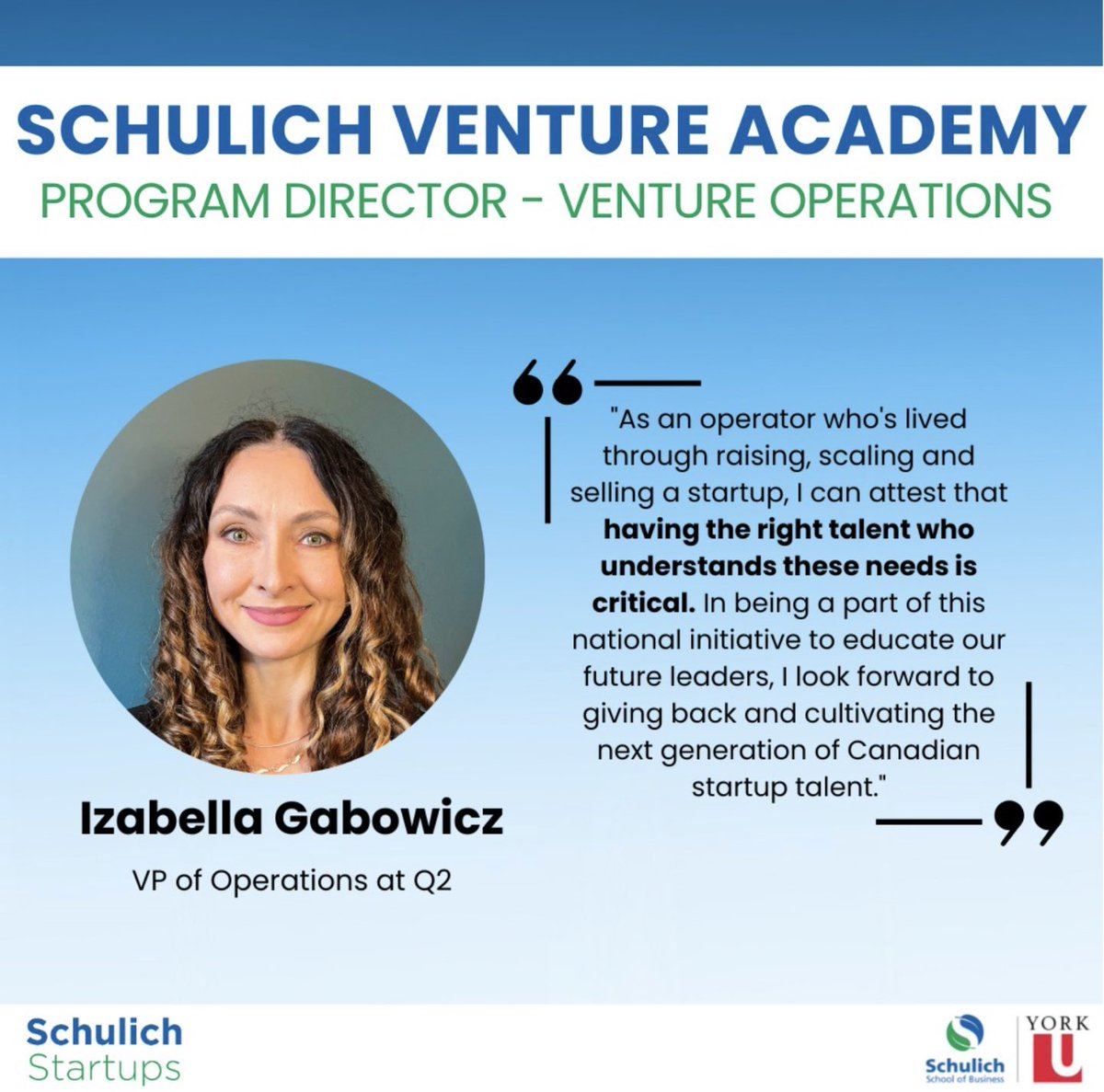 Thrilled to announce that I’m teaming up with the <a href="/SchulichSchool/">Schulich School of Business</a> and Schulich ExecEd to launch my own special Masterclass Certificate in Venture Operations!

Register here:
https://tinyurl.con/mtv6vnye

(pro tip: use ‘izabella5’ for a small discount in tuition fees)