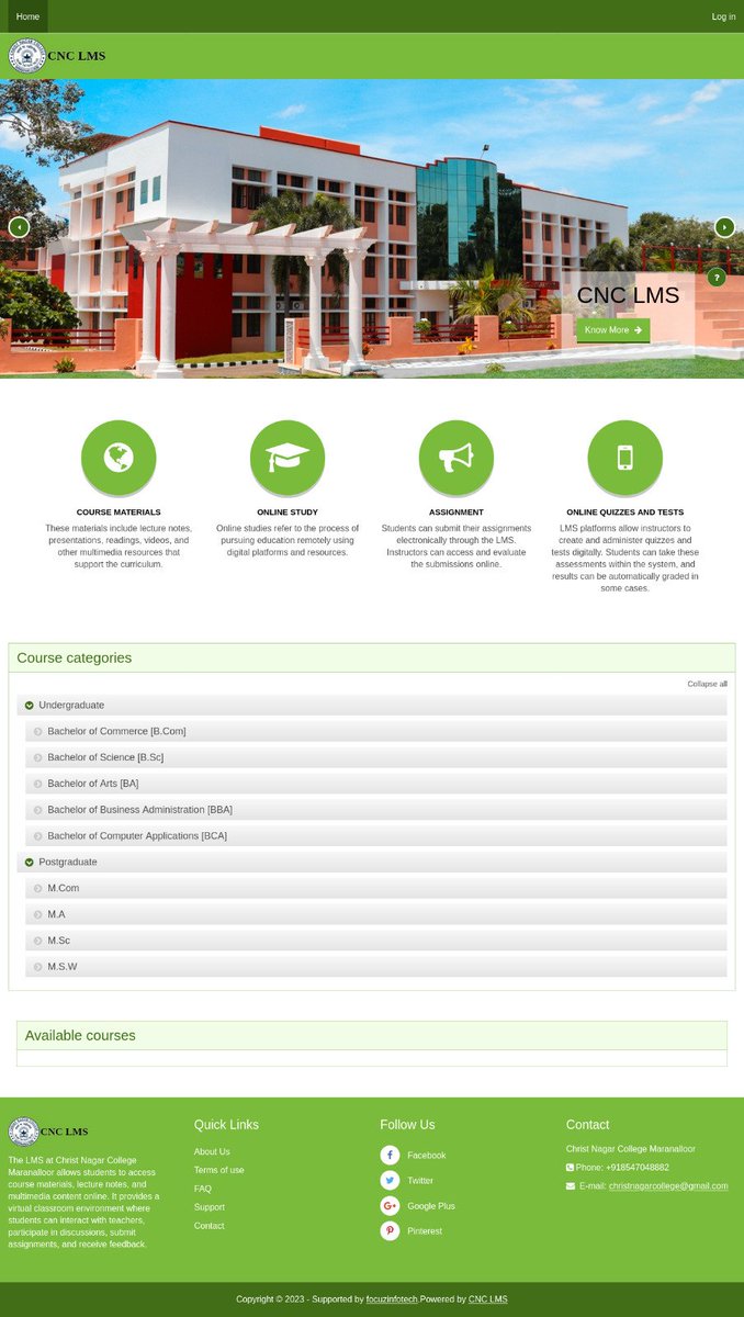 KohaGuru's tweet photo. Christ Nagar College, Trivandrum is stepping up with the implementation of a  𝙇𝙚𝙖𝙧𝙣𝙞𝙣𝙜 𝙈𝙖𝙣𝙖𝙜𝙚𝙢𝙚𝙣𝙩 𝙎𝙮𝙨𝙩𝙚𝙢 (LMS) for streamlined institutional data management. 

#LMS #FocuzInfotech #Digitallearning #learningmanagementsystem #lmssoftware #LMS2023 https://t.co/NRn4yL47bN