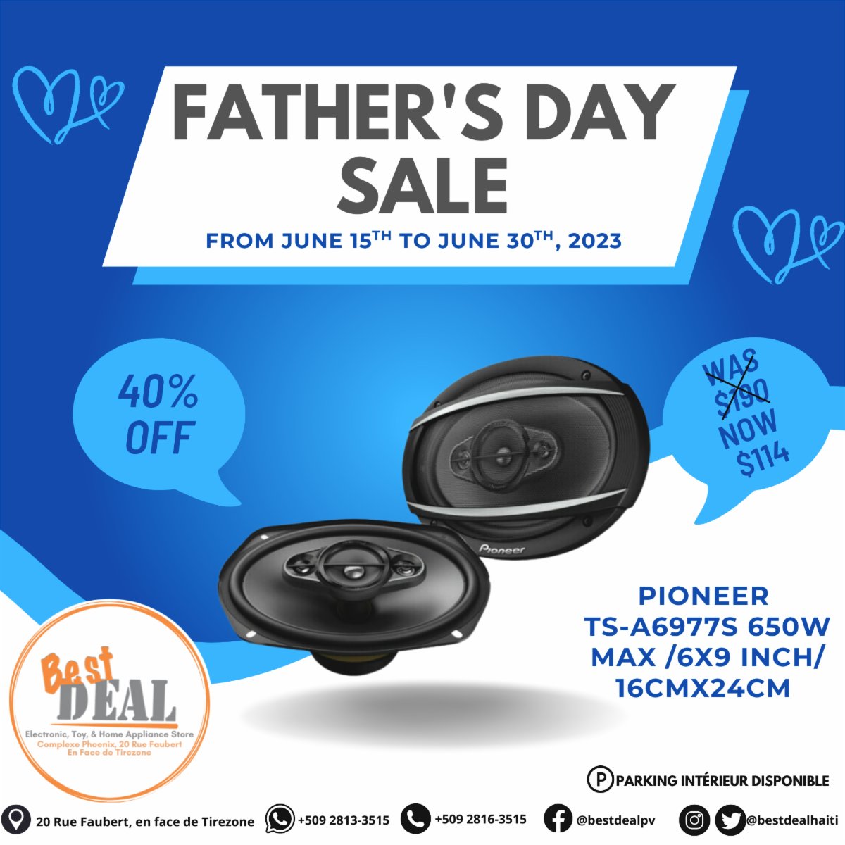 What Dad Wants, Dad Gets💙

#FatherGiftIdeas #DadDay #fetedesperes #papa #bonnefetepapa #fetedespapas #homme #cadeau #cadeaupapa #cadeaufetedesperes #ideecadeau #speaker #carspeaker #pioneer #sale #piyay #special