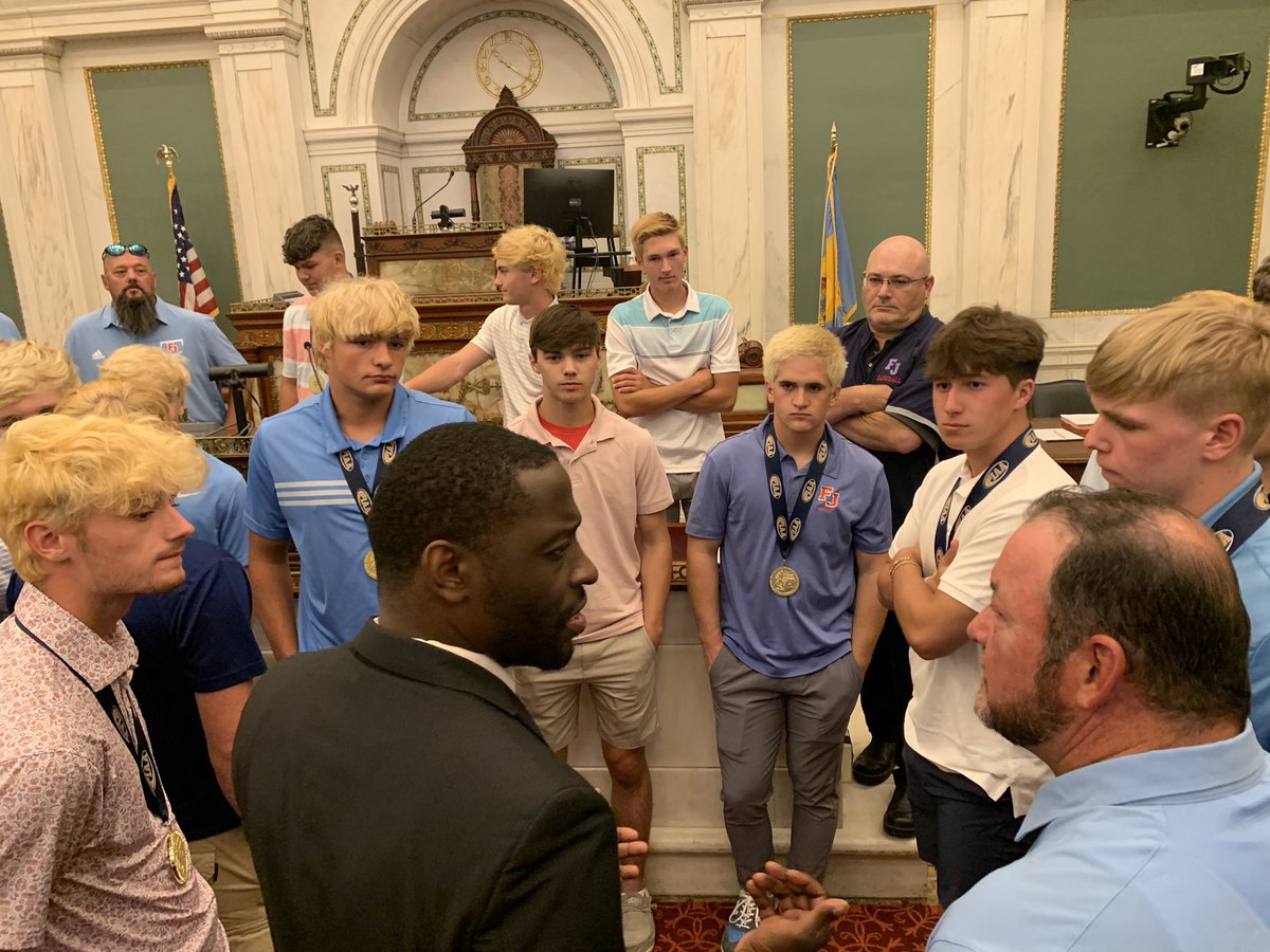 Today we hosted Father Judge’s HISTORY making baseball team! Last weekend they won the PIAA 6A State Championships. They are the first team in the history of this great city to do so.