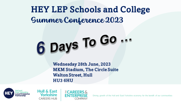 HEYCareersHub's tweet photo. SIX DAYS LEFT ⏰📢 #Countdown
Won't you be interested in knowing the role of Careers in the economic regeneration of Hull and East Yorkshire?
Come listen directly from Alex Codd, Assistant Director for Economic Development & Regeneration, Hull City Council. #HEYLEP @CareerEnt https://t.co/Emji09h9NN