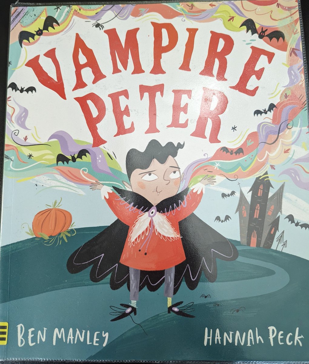 Here's my favourite from last week's #library stack.
Cleverly written by <a href="/bnmnly/">Ben Manley</a> and wonderfully illustrated by <a href="/hpillustration_/">Hannah Peck</a> 
Vampire Peter is going on my wishlist of picture books to own.
#amreading
