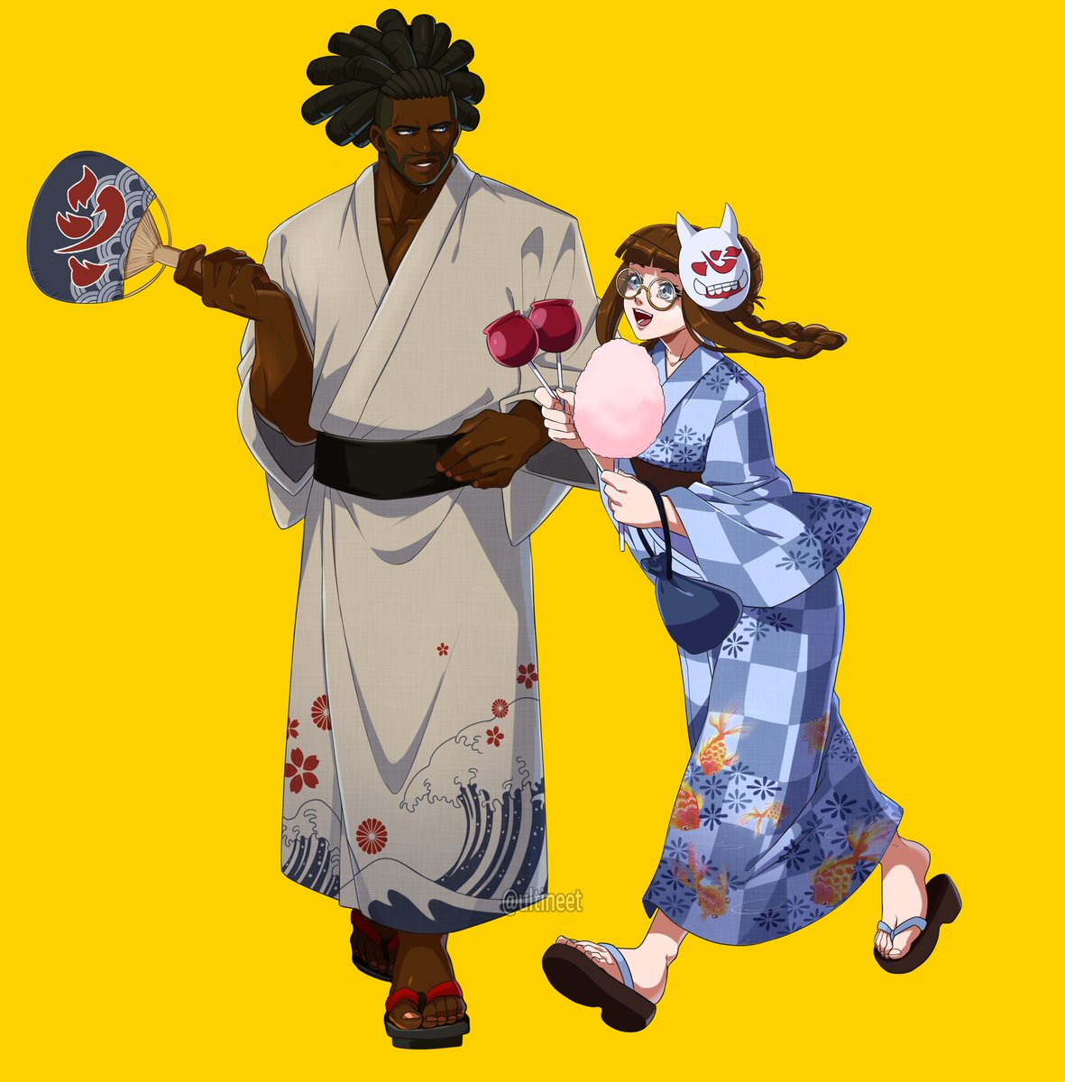 ultineet's tweet photo. Mari gets a yukata as well (人*´︶`*) https://t.co/A87MHVFCyl