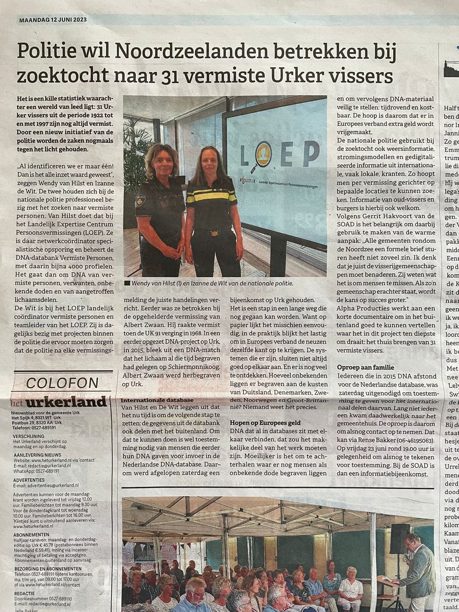 In navolging op de bijeenkomst van 10 juni jl. wordt vrijdag a.s. een 2e bijeenkomst georganiseerd bij <a href="/SOADUrk/">Dregteam SOAD</a>.
Heeft u een uitnodiging gehad, maar bent u niet op de bijeenkomst aanwezig geweest? Dan bent u van harte welkom vrijdag 23-06 vanaf 19.00 uur. Adres Hoornse Hop 1-M.