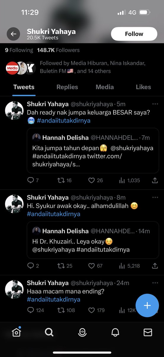 nurulazea's tweet photo. @shukriyahaya @HANNAHDELISHA_  mia adrianna is watching 👀 #andaiitutakdirnya https://t.co/WZ7Duu68Mq