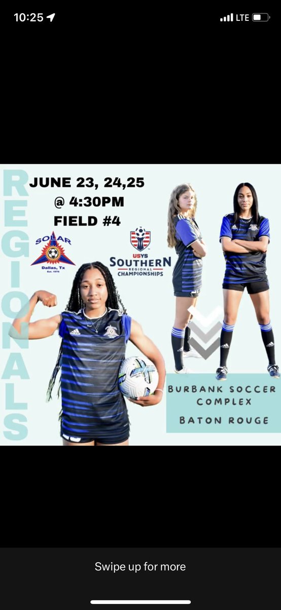 Baton Rouge Bound!! Can’t wait to compete in Louisiana this weekend for regionals with my girls! <a href="/solargirls06/">Solar 06 Girls East</a> <a href="/SolarSoccerClub/">Solar Soccer Club</a> #regionals #soccer