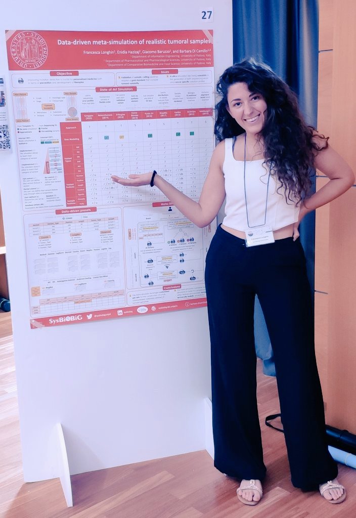 Ever wonder how to realistically simulate #somatic variants? 🤔

Don't miss our Ph.D. <a href="/Fra1997Lon/">Francesca Longhin</a> at poster #27 to deep dive into this interesting topic 🧬💻

#BITS2023 #Bioinformatics #simulation