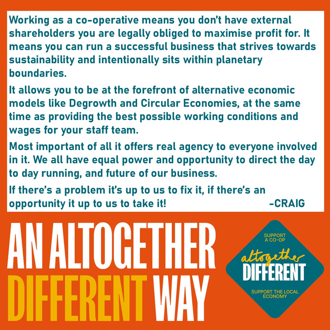 What does Craig think of working in a coop?

#CoopFortnight #workercoop #LiberateWork