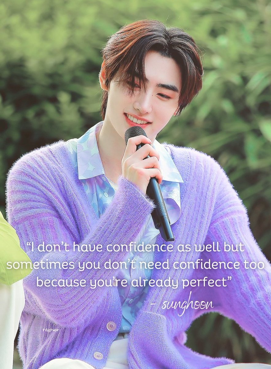 1208quotes's tweet photo. ❝I don’t have confidence as well but sometimes you don’t need confidence too because you’re already perfect❞   
                                   — sunghoon. https://t.co/48MWcTPwAQ