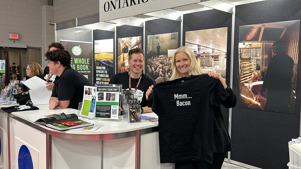 Thanks for the swag, <a href="/OntarioPorkNews/">Ontario Pork Producers</a>. Great chatting with you at the #ontporkcongress #opc2023 
<a href="/OntarioFarms/">Ontario Federation of Agriculture</a>
