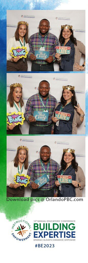 amy_tomas_lopez's tweet image. Taking a break from professional learning to have some fun in the Photo Booth at #BE2023