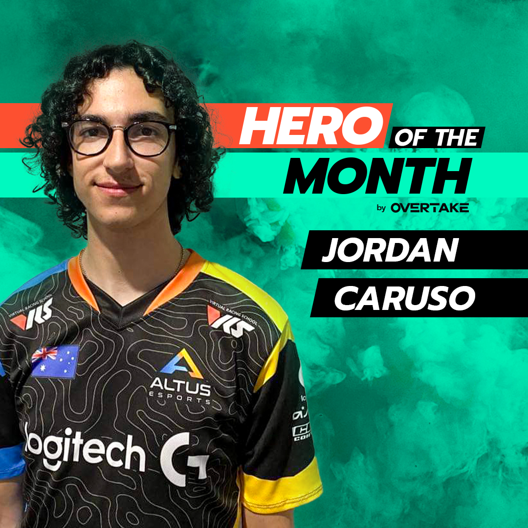 Meet our May #HeroOfTheMonth: @JCaruso012! 🥳 From karting at age 7 to becoming the 2023 PESC champion, Jordan's journey is nothing short of inspiring. 🤩 Learn more about his remarkable journey in simracing and real-world racing 👉 overtake.gg/opinion/portra…