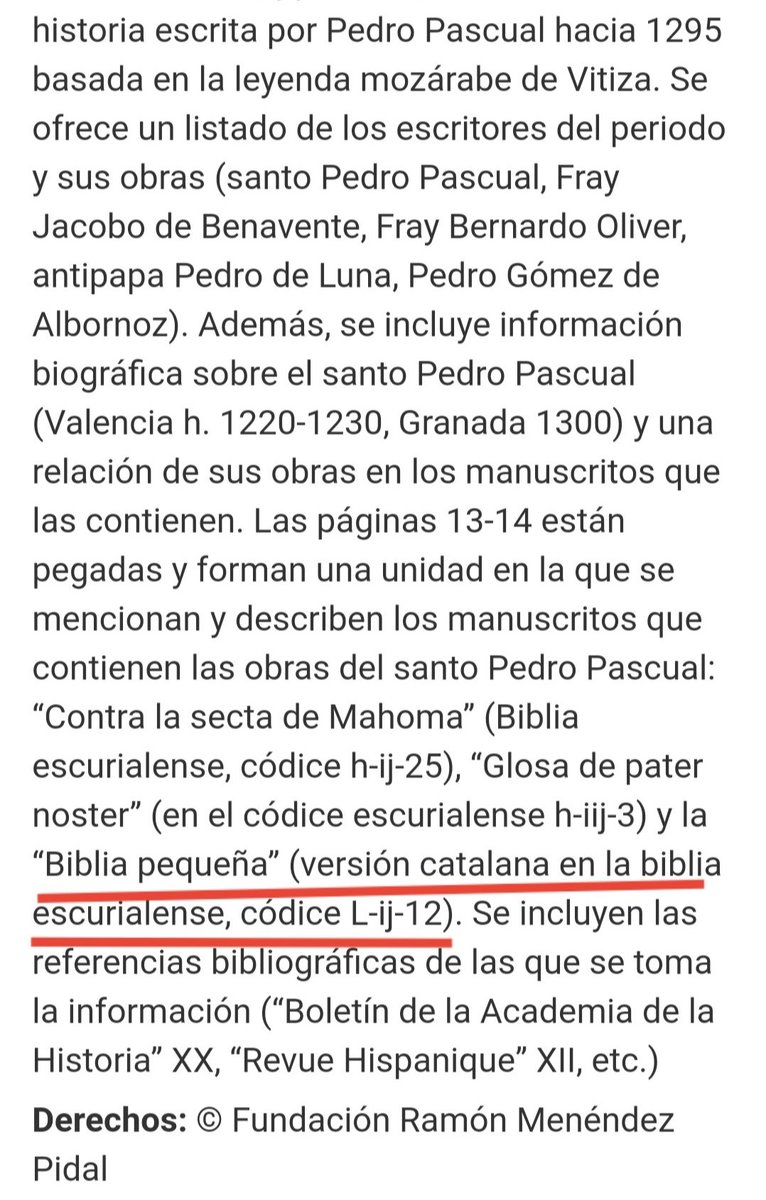 Ytak___'s tweet photo. @vxerocomunista @ACV___ @TomasPrez @jsoriano6 @MarcKlein_ @Superlpez5 @Crateroccator @_INDEPEStilence @AlfonsoIXLeon @RBerenguerIII @lovenjaire @Juan_Acosta_Gar @vlc_JI @moralanova @A_G_E3 @Ayckraid1 @DanielRodOrd @NICOLAS83665850 @EugeniLluis @Juanma_Saez @JaviLin63 @maleser23 @sara_yani @Jordi_Ferrer @dnicatala @frumentums @ManuelC14880915 @Trevor21071975 @Jorge80588879 @TrevorW7102157 @teuavlc @CatalaAlExili @FerranAntaquera @Sergisaju @pepetmovil @carmona7jaen @jarchacor @PositivaPersona @MiawBot_ @Xrepublica1 @CarlosRosRV @_OscarRueda_ @TormoMiguel @UtrillasPilar @toniolet13 @Palleter2001 @andarellabcn @Javier_Amunt @fundacionRMP Curt. La biblia Parva de 1400 (no se exacta la fecha) s.XV, es una versión catalana de la original del XIII escrita en romance valenciano.
¿En qué idioma estará la versión catalana, eh? 🤭
Sacado del enlace de tu amigo Marc : https://t.co/iyNIrbkQOC