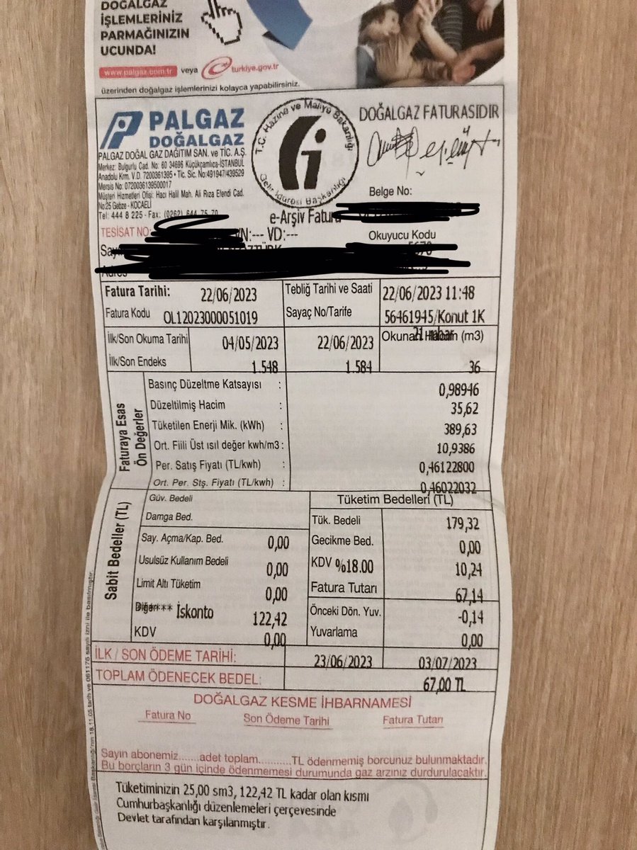 oztrkvedat's tweet photo. Gebze Palgaz sayaçları 48 günde okuyup devletin aylık verdiği 25 m3 iskontoyu ceplerine indirip vatandaşa fatura çıkarıyorlar. Yapılan şark kurnazlığıdır. @TCEnerji @palgazdogalgaz @TC_icisleri @tcbestepe https://t.co/LFzROyFdq2