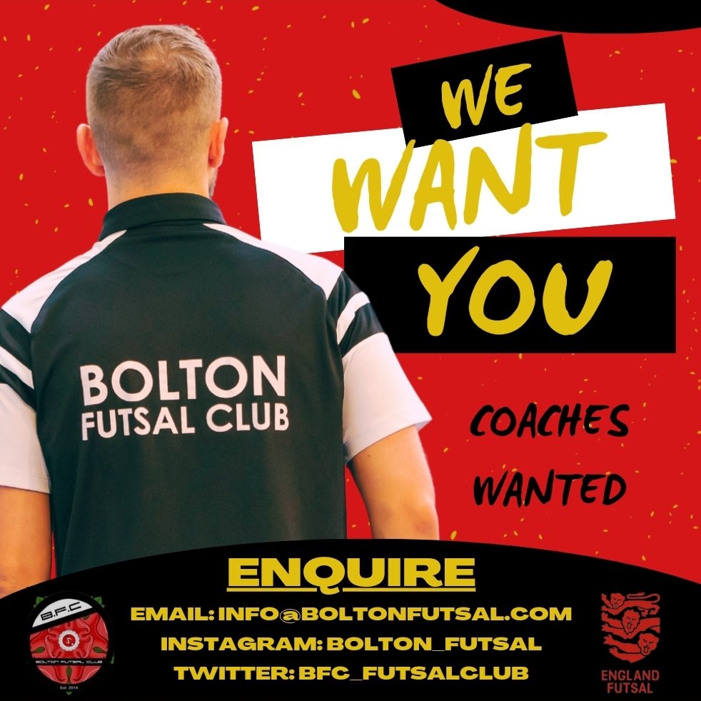 Opportunities📬 As the Club continues to progress & grow we are continually on the lookout for committed Individual🙌 Including⏬️ Ladies Head Coach🙋‍♀️ Development Head Coach📈 S&C Coach/Physio🏃🏾‍♂️ Social Media Manager🤳 Academy Coaches👶 Get in touch if you love futsal 🖤🤍❤️