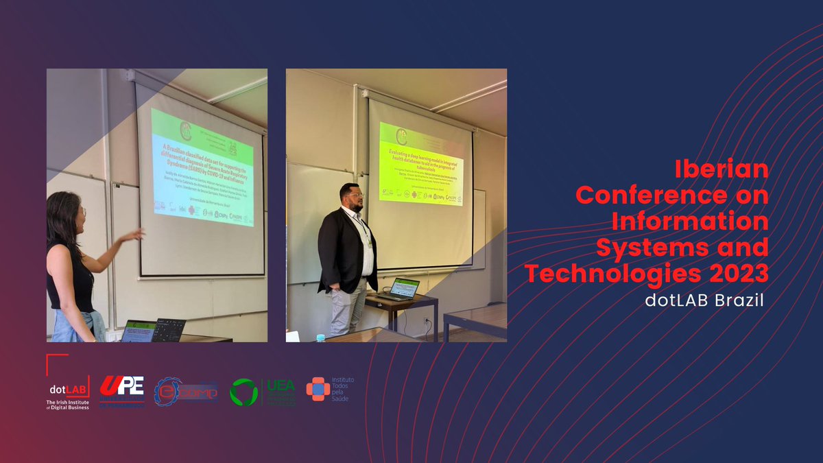 IIDB_ie's tweet photo. @mhlfsb and @patricia_endo presented research by #IIDB, @UPEOficial, and @todospelasaude supporting the differential diagnosis of #SARS by #COVID19 and #Influenza at the Iberian Conference on Information Systems and Tech 🦠
@vandersons @theolynn @BusinessDCU 📷#dotLABBrazil https://t.co/7UDfZXwAjY