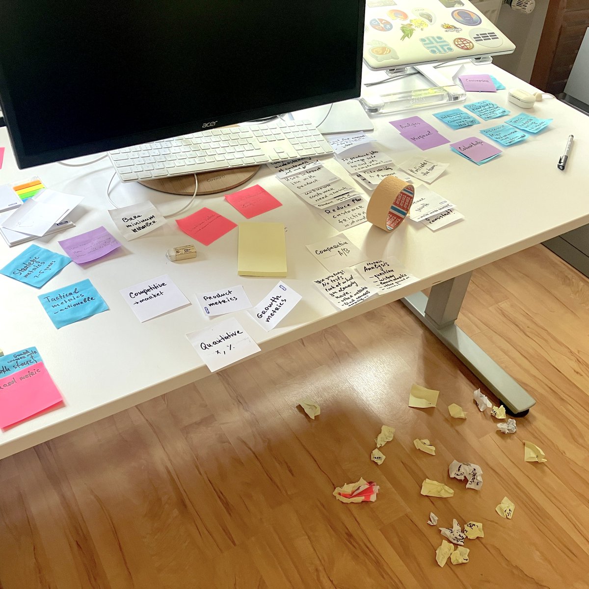 Hey folks, I've made a product metrics mood board! (Some of the stickies were discarded for clarity 😄) Check it out! 
linkedin.com/posts/ivan-rub…

#Growth #ProductMetrics #DataDrivenDecisions #TeamMotivation #CustomerCentricity #ProductLedGrowth