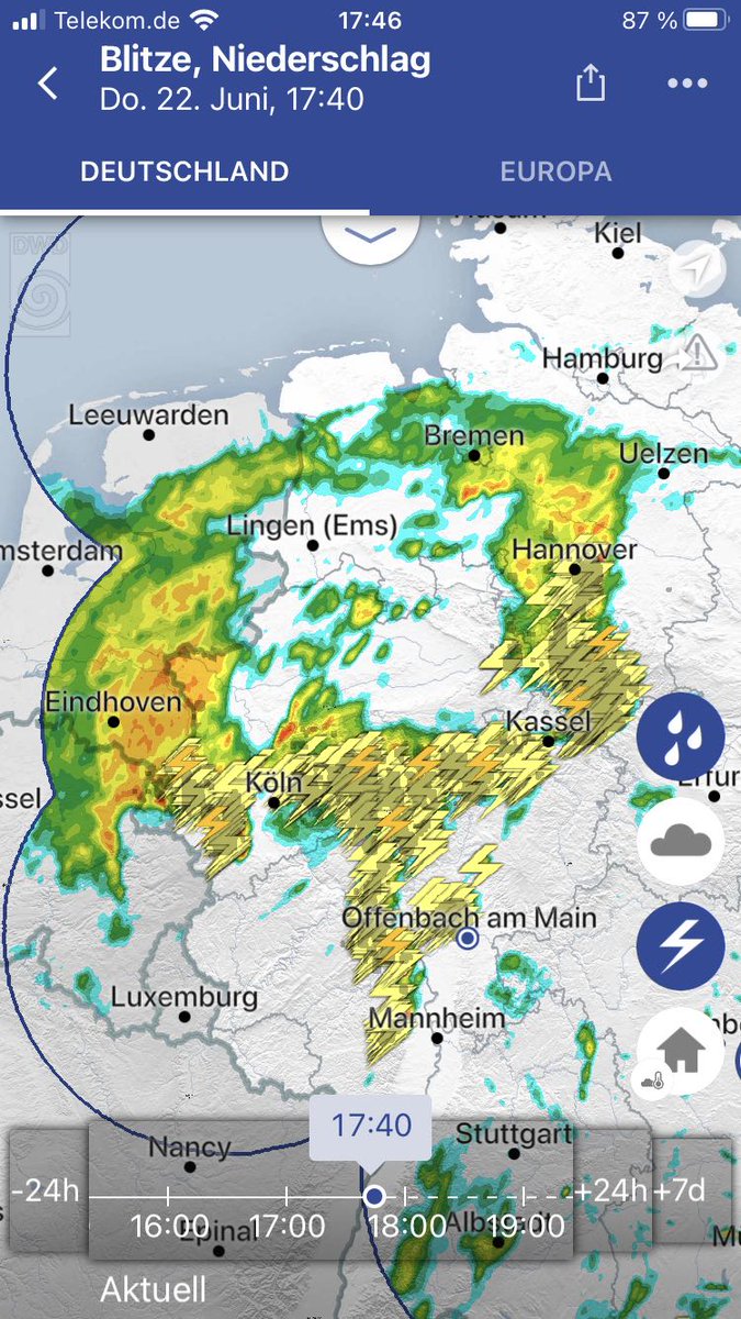Reichlich Energie in der Atmosphäre - eine aktuelle Abbildung aus der #Warnwetter-App. /kis