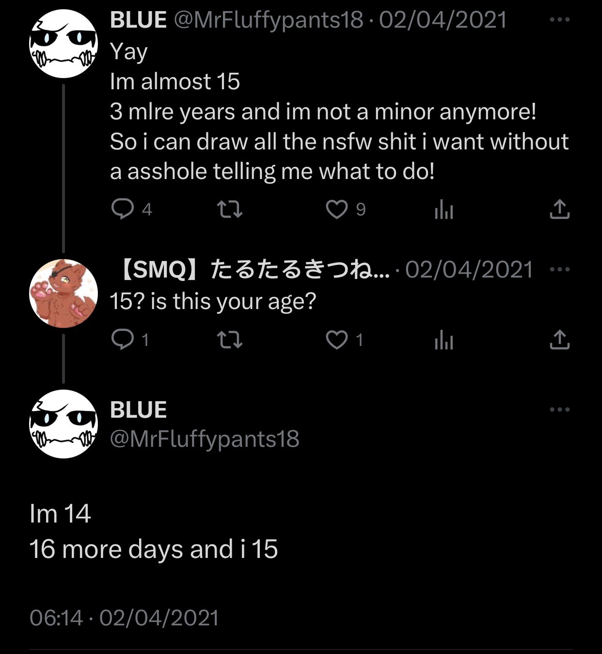 Avalon on X: Andd he seeked approval from his followers the second he saw  my qrt to try and justify and sweep the fact hes been A MINOR POSTING PORN  ON TWITTER
