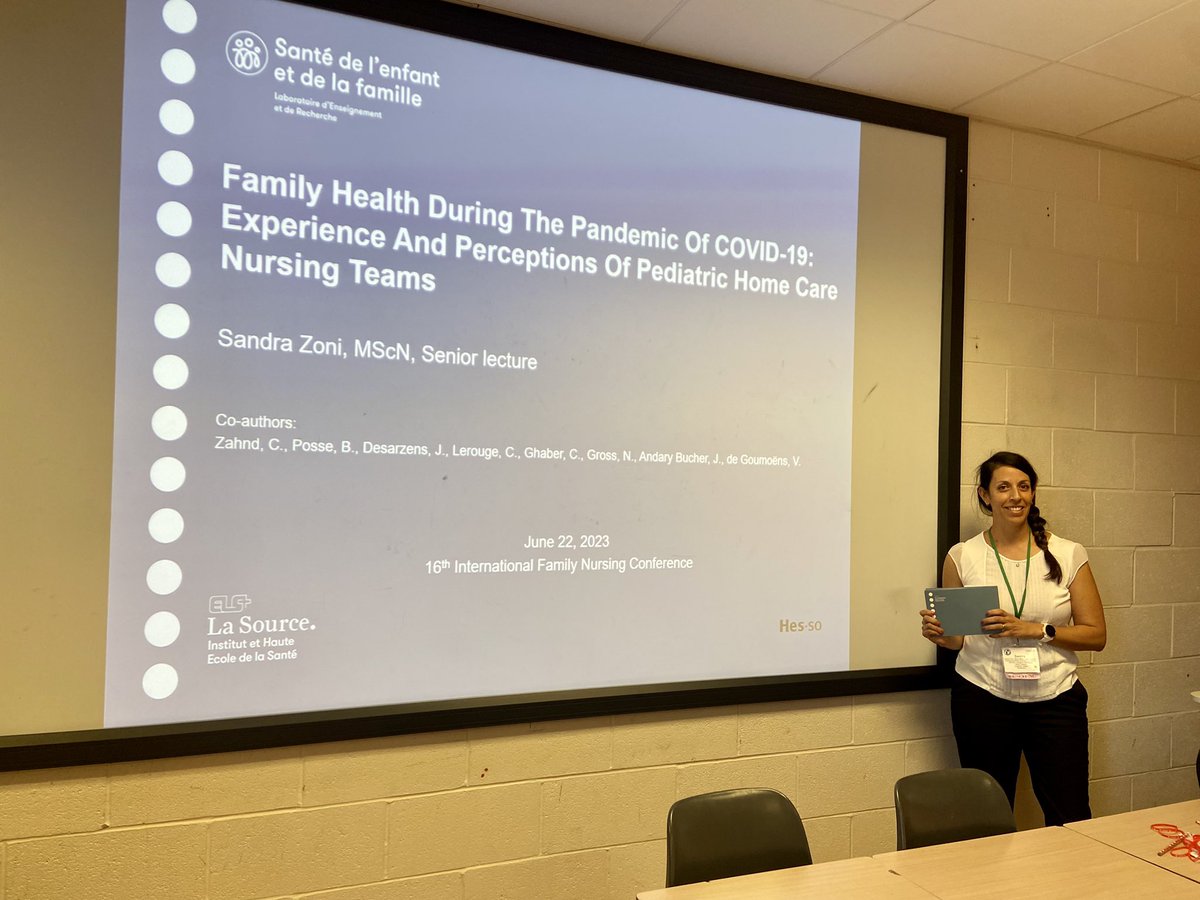 Today was a big day for our #team LER_SEF at #IFNC16 🥳 my colleague Sandra Zoni presented a part of our larger #research SAFARI about #experiences of #NursingTeam working with #children & #Family at #home during #COVID19 
#teamworkmakesthedreamwork 
#familyNursing
#familyhealth