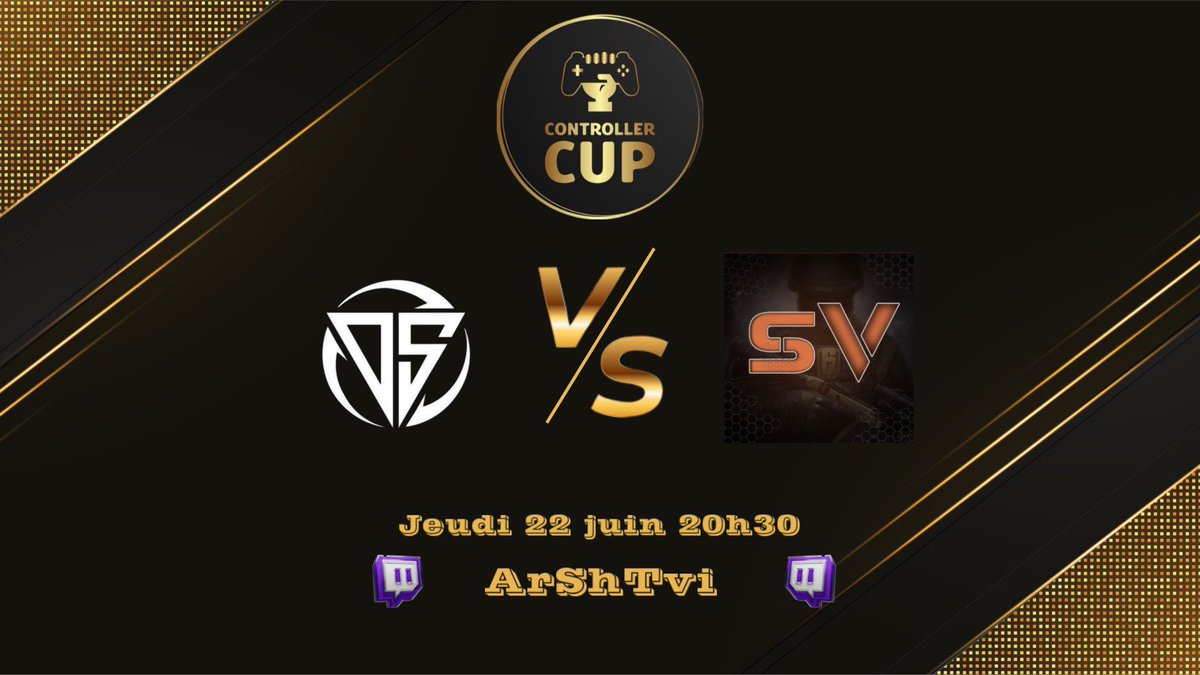 🏆 FINALE 🏆

La finale de la Controller Cup ce joue ce soir !
Laquelle de ces 2 équipes soulèvera la coupe et remportera le cash prize ?

<a href="/OdessaEsport/">Odessa Esport</a> 🆚 <a href="/SveEsport/">SV ESport</a> 
⚔️ Finale - BO5
⏳ 20h30
🎙️ <a href="/steeveChampeno1/">GUNSTAR</a> (Twitch.tv/ArShtvi)

#PlayWithController