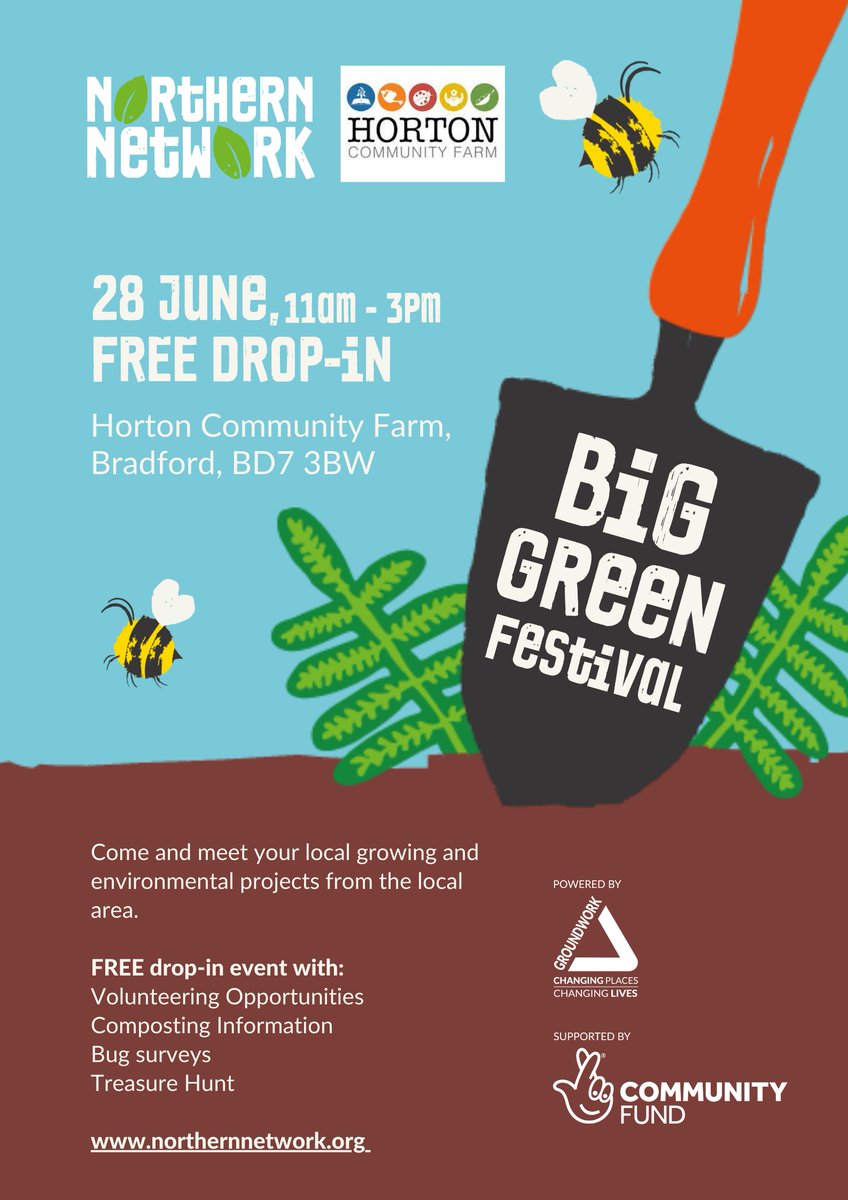 #Bradford free event next Wednesday with #outdooryoga #ponddipping #woodwhittling #mindfulness garden tours #gardening #volunteering opportunities  and a look around the site 
Please share this event 

#northernnetwork #greencommunityhubs @TNLComFund #NationalLottery