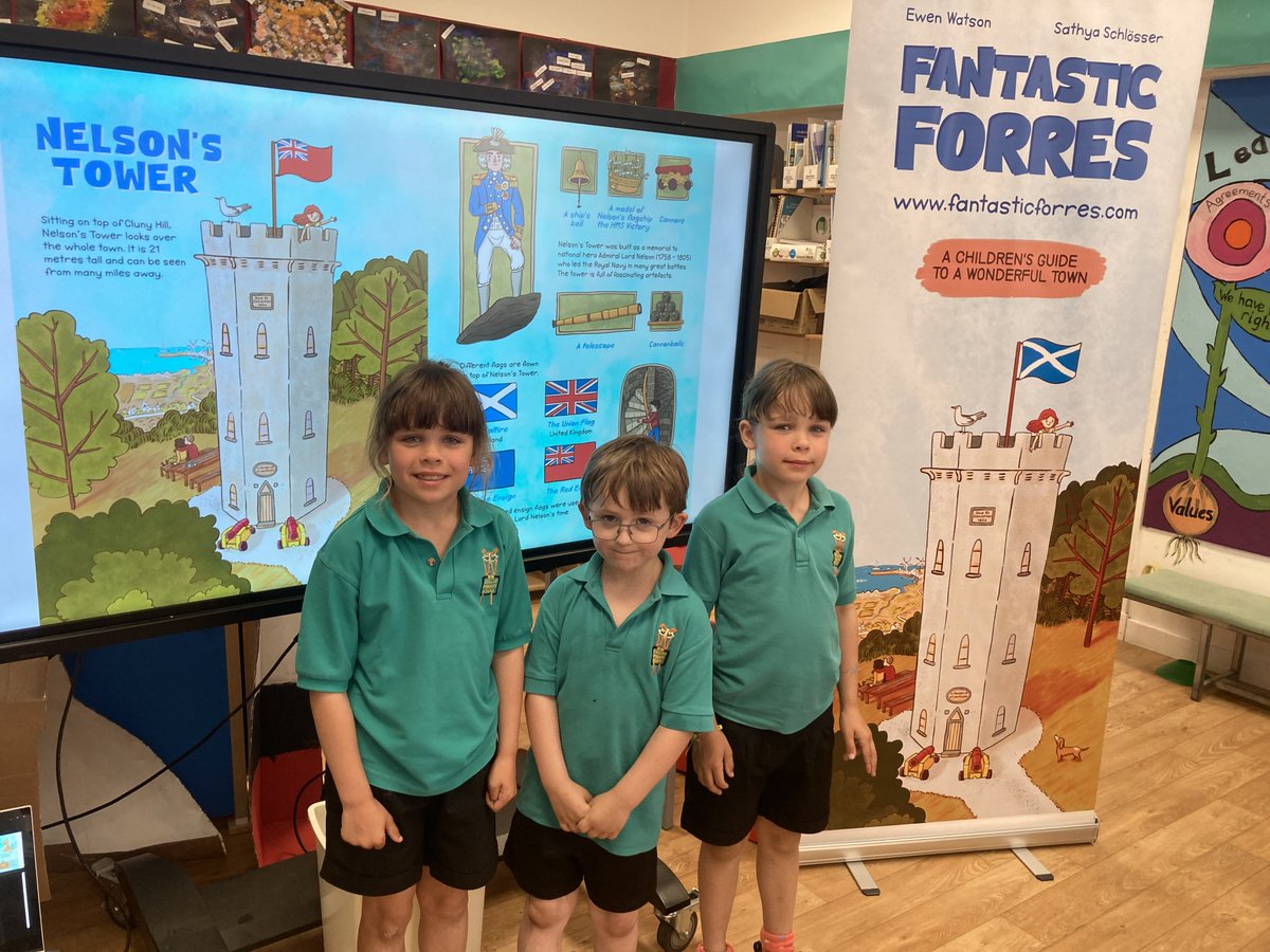 forresbook's tweet photo. Earlier this week, we did our first book talk at the amazing @DallasPrimary  These pupils got to be the first to read our book and were interested to learn about Forres. Thanks to everyone at the school for having us! Please get in touch if you'd like to book us for a talk (1/2) https://t.co/UKuEkLzjpD