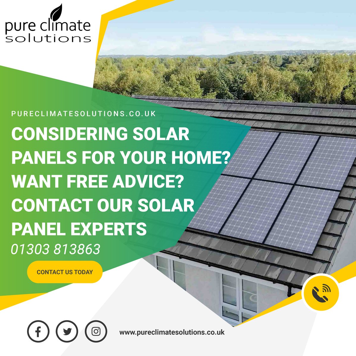Looking for solar panels for your home or business? Dont know where to start? Speak to our friendly team today 01303813863 or pureclimatesolutions.co.uk #solar #solarpanels #solarinstall #solarinstallation