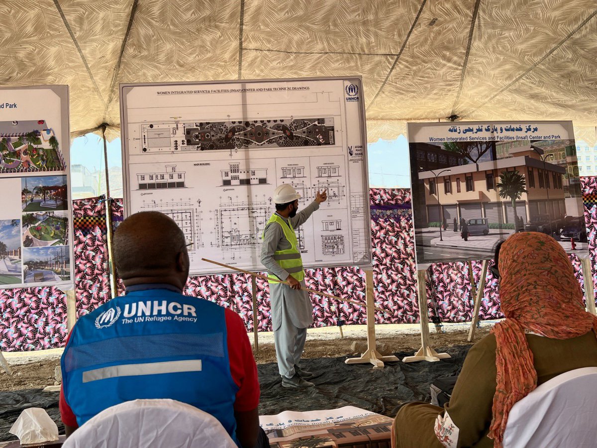 1ZuluLeonard's tweet photo. UNHCR and UNODC in Joint Action Support for the Women of Afghanistan: Working together, with partners, to create income generating livelihoods opportunities, a Women run business, training and psychosocial support centre is being constructed in Kabul. Site visit to kick-off works https://t.co/4ctY0P2xt2