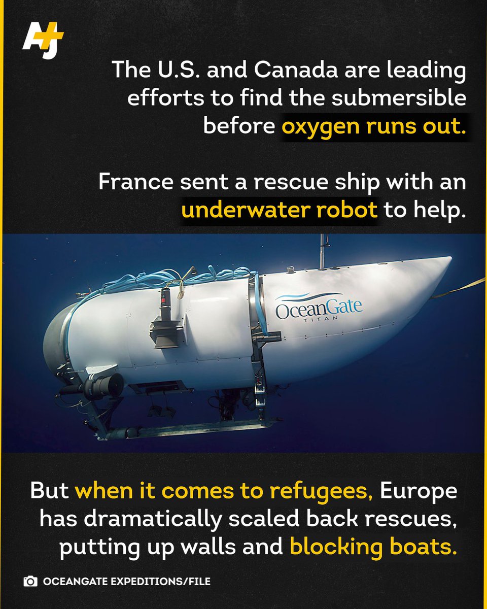 The world has been watching as the U.S. and Canada search for a submarine carrying 5 people that went missing during a tourist expedition to the ruins of the Titanic.

But what about the rescue efforts in the Mediterranean?