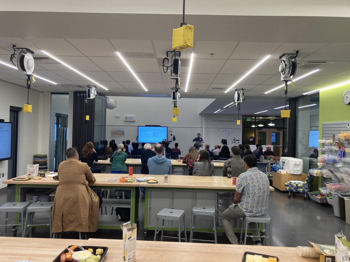 EdTechSeattle's tweet photo. It’s been an exciting season of learning and exploring generative AI for many! Our Seattle Ed Tech meetup enjoyed gathering to learn and discus the intersection of AI, learning, and language acquisition. What a fun night! 

#edtech #Duolingo #ai https://t.co/eXRQwfDa2q