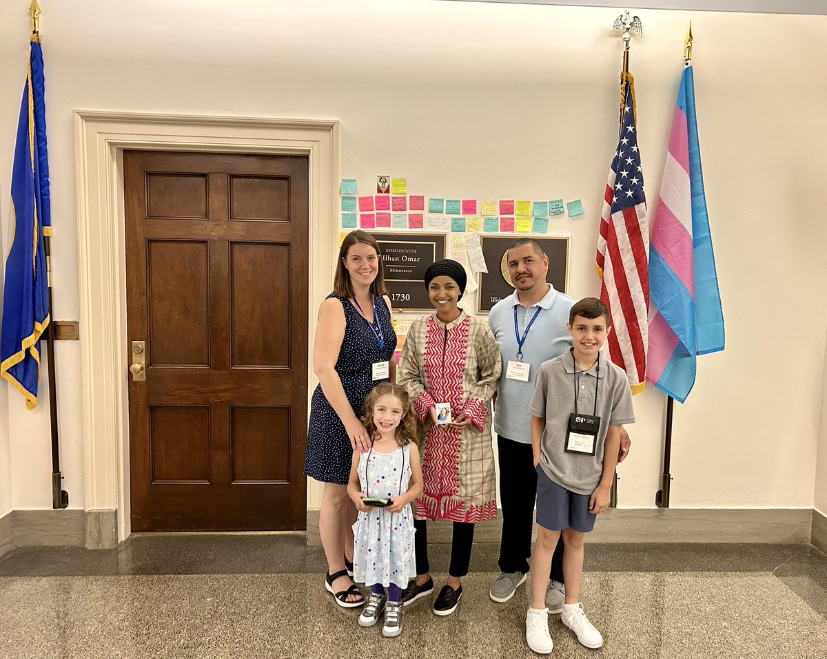 childrenspolicy's tweet photo. Alexa and her family had a great meeting with Rep. @IlhanMN and her staff. Thank you, Congresswoman, for continuing to advocate for kids and families in the community @childrensmn serves! #FAD2023 #Fearless4Kids https://t.co/WOaiMRriUf