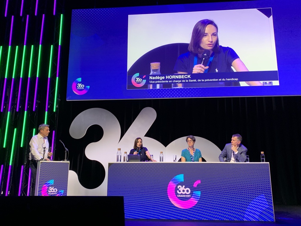 🩺Santé 2030 : impulser et soutenir l'#innovation en #Sante 
En plénière, par <a href="/LiseAlter/">Lise Alter</a> Agence de l'innovation en santé, Virginie Cayré <a href="/ars_grand_est/">ARS Grand Est</a>, Stéphan JENN <a href="/novalix_pharma/">NovAliX</a> @BioValleyFrance &amp; <a href="/nadege_wh/">Nadège Hornbeck</a> <a href="/regiongrandest/">Région Grand Est</a>

#360GrandEst