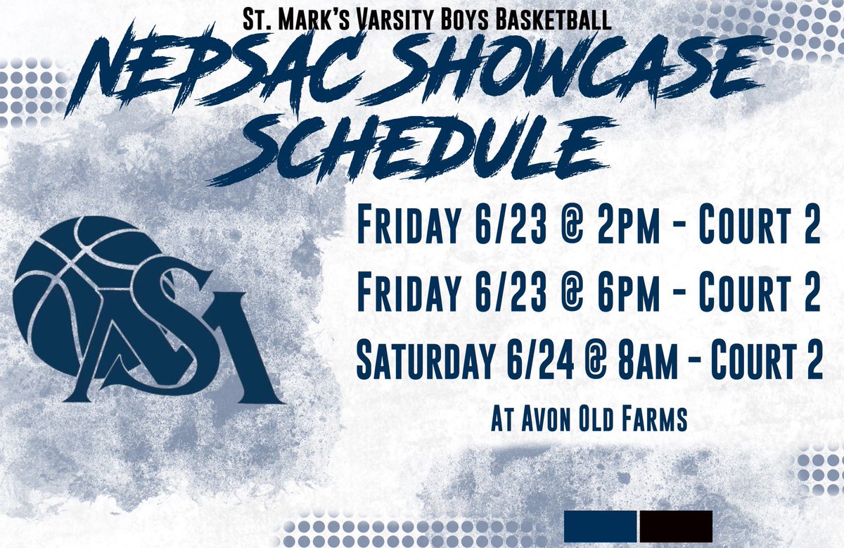 Our schedule for this weekend’s NEPSAC Showcase #GoSMLions