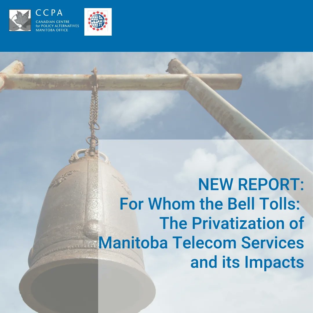 New report chronicles job loss impacts of privatization of MTS &amp; acquisition by Bell, by Doug Smith policyalternatives.ca/publications/r…

#mbpoli <a href="/teamunion161/">TEAM Union 161</a> <a href="/IFPTE/">IFPTE</a> <a href="/pablorodriguez/">Pablo Rodriguez</a> <a href="/stbstvdan/">Dan Vandal</a> <a href="/HStefansonMB/">Heather Stefanson</a> <a href="/WabKinew/">Wab Kinew</a> @DougaldLamont <a href="/Bell_MTS/">Bell MTS</a>

1/4