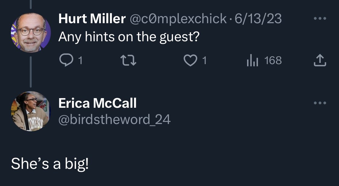 Erica didn’t just get a big, she got the biggggest 😤.